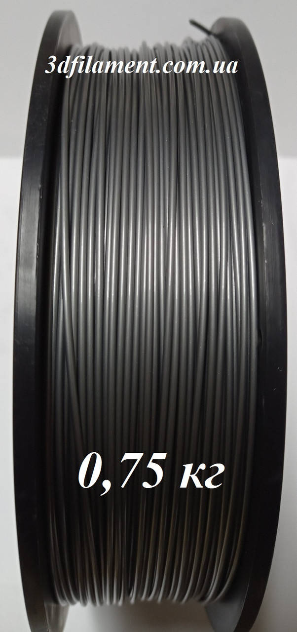 

Пластик PetG (Copet) сірий металік 1,75mm 0,75кг