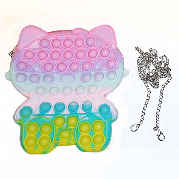 

Pop It Антистресс Игрушка - (Поп Ит - Попит - Popit) - Сумка Hello Kitty Камуфляж Розово-зеленый.