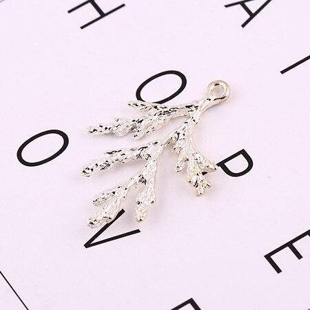 

Веточка для украшений, подвеска веточка металл цвет серебро 35*25 мм, Серебристый