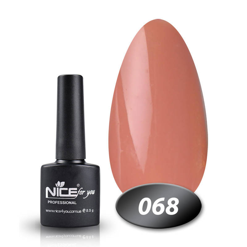 

Гель лак Nice for you 068 розово-бежевый 8,5 мл