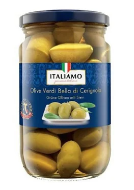

Оливки с косточкой Italiamo Olive Verdi Bella 700 гр Италия