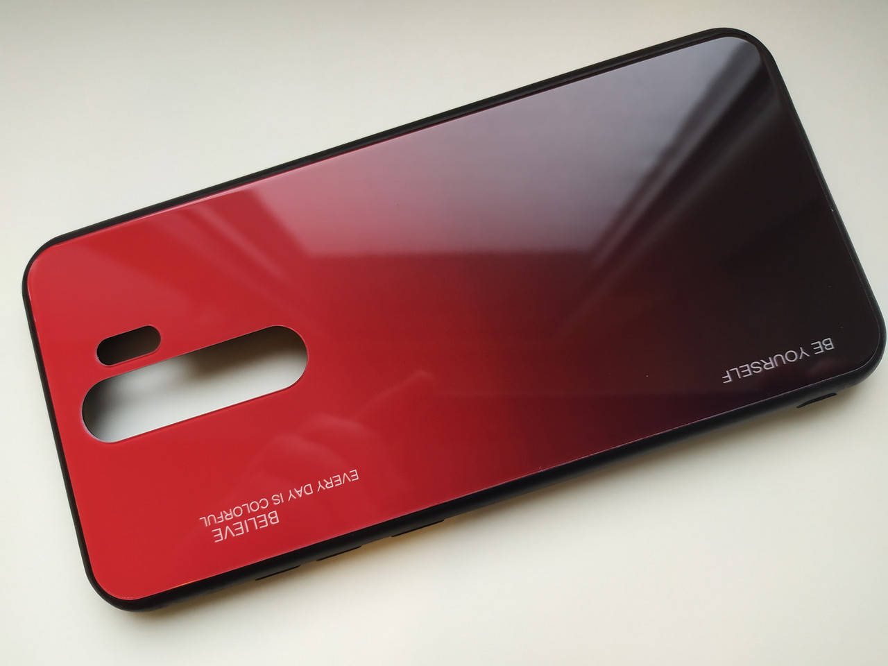 

Чехол градиент стеклянный для Xiaomi Redmi Note 8 Pro, Красный