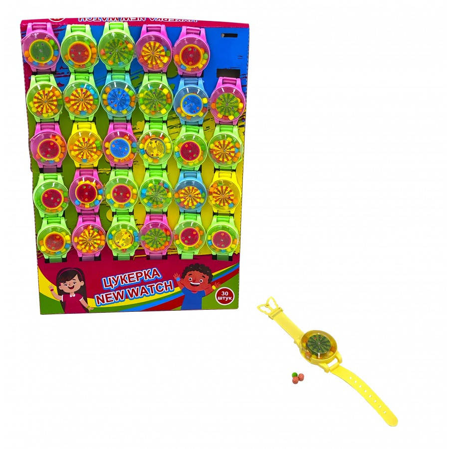 

Фруктовое драже Часы на планшете 30 шт