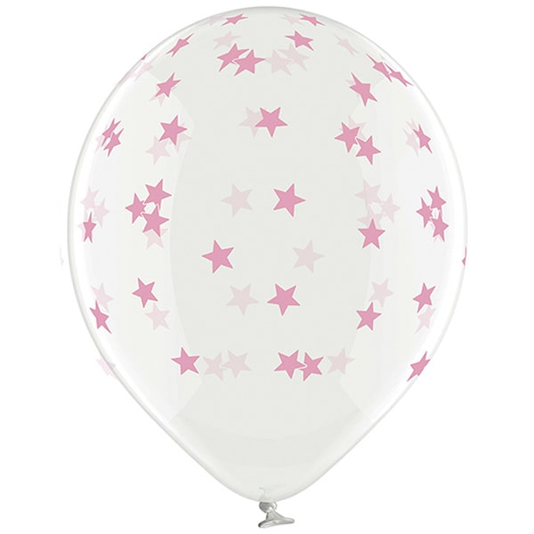 

Латексный шарик BELBAL 12"(30 см) Звезды маленькие розовые, Персиковый