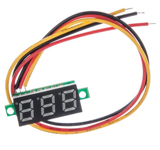 

Вольтметр XH-B103 DC 0-30 В (красные цифры), Красный
