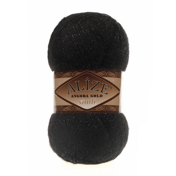 

60 Пряжа Alize Angora Gold Simli черный