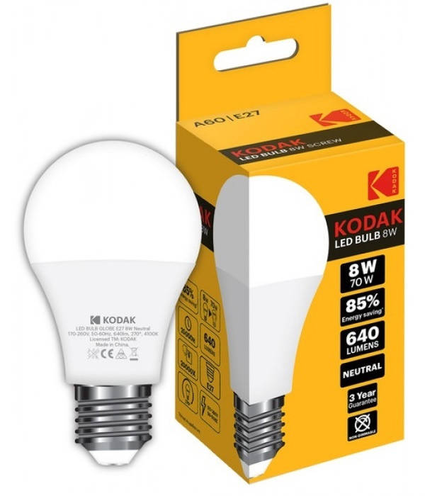 

Лампочка Kodak A60 8W E27 4100K