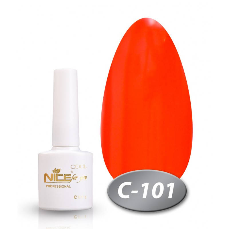 

Гель-лак Nice for you Cool C-101 огненный оранж 8,5 мл