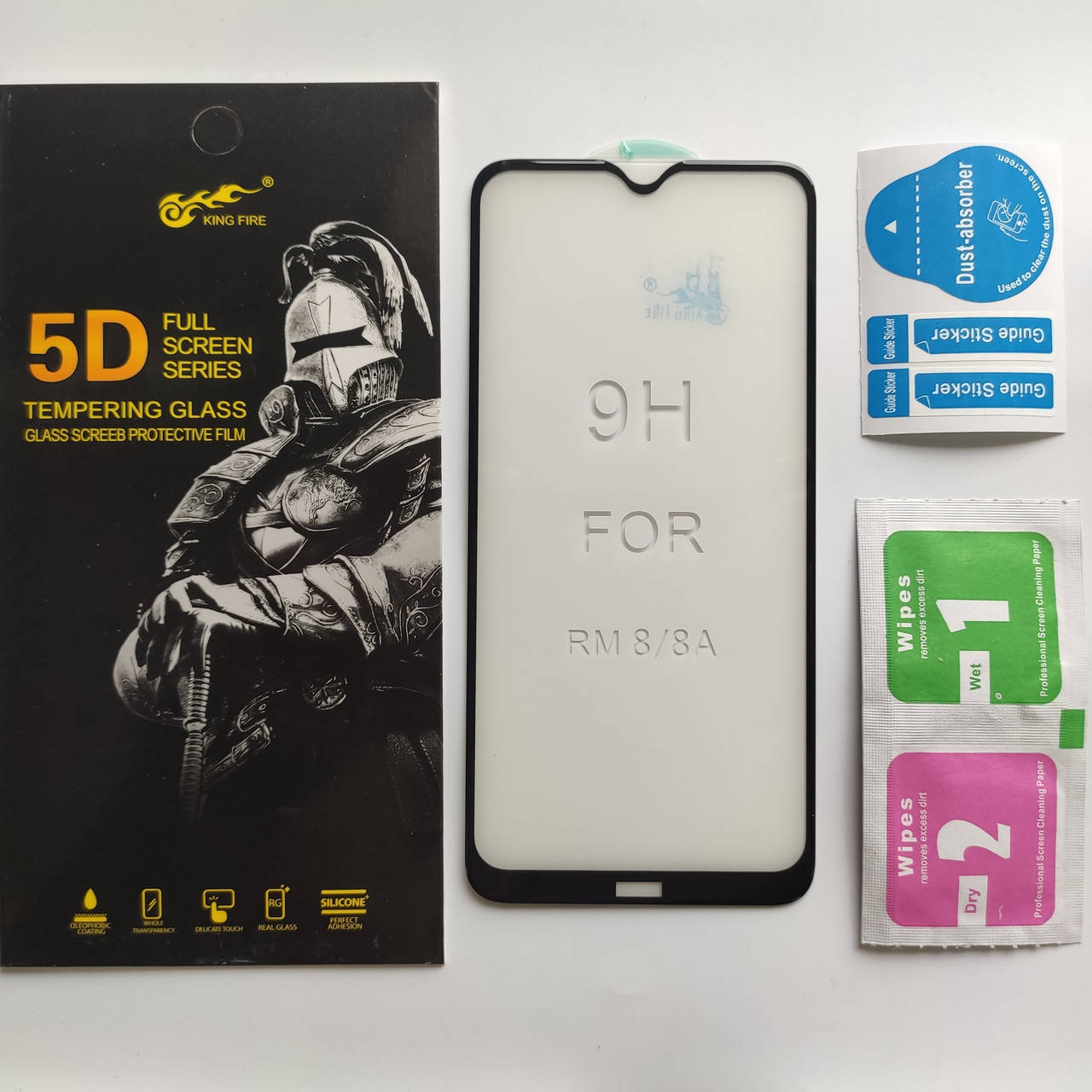 

Изогнутое защитное стекло для Xiaomi Redmi 8 5D 9H на весь экран телефона Черный