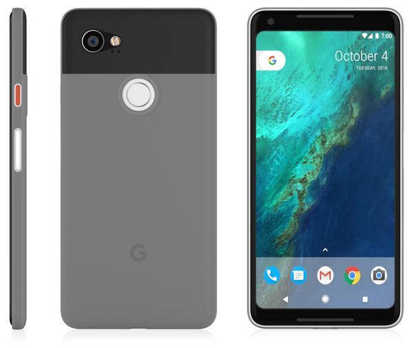 

Ультратонкий чехол для Google Pixel 2 XL матовый полупрозрачный пластик, Темно-серый