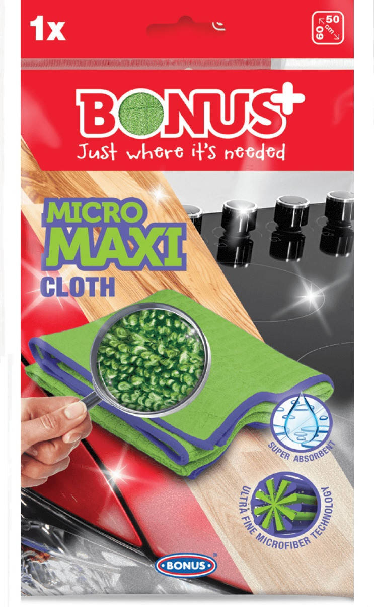 

Салфетка из микрофибры большая Bonus B446 Micro Maxi 1шт, Разные цвета