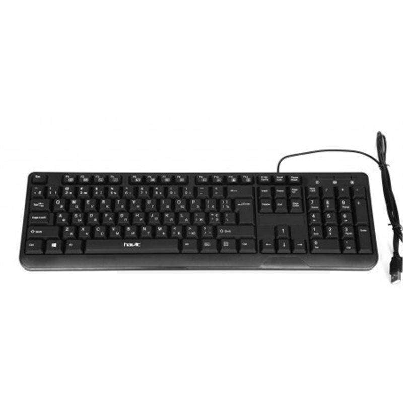 

Клавиатура проводная HAVIT HV-378, USB, black, Черный