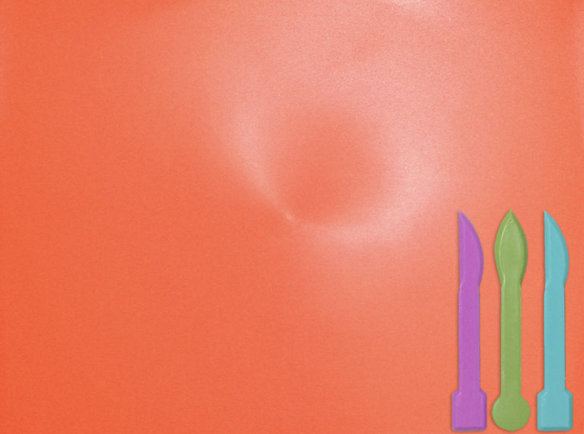 

Дошка для пластиліну + 3 стеки для ліплення, коралова