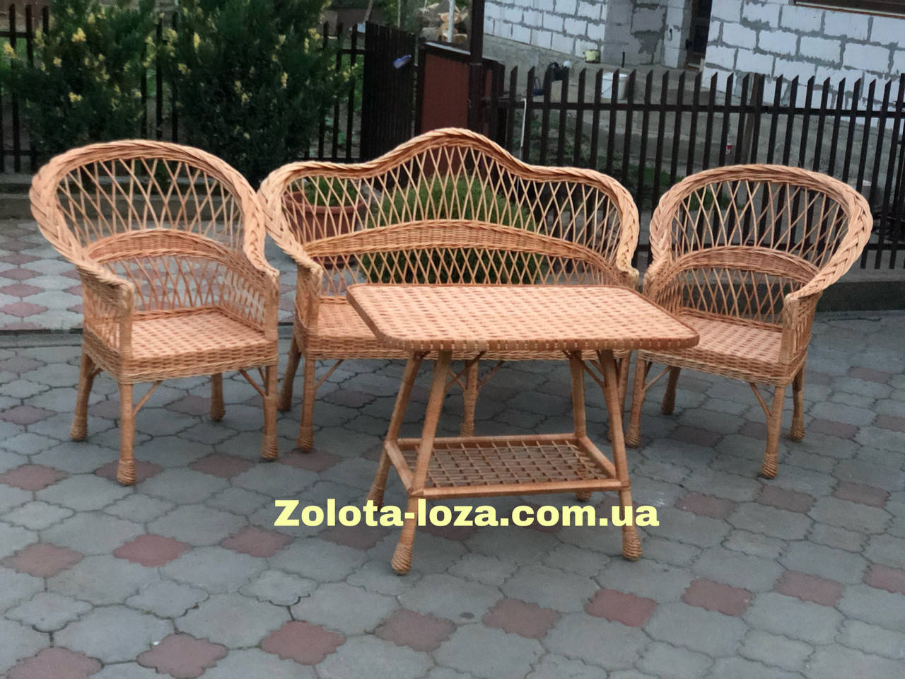 

Плетеная мебель из лозы "Капля". Арт: 1446