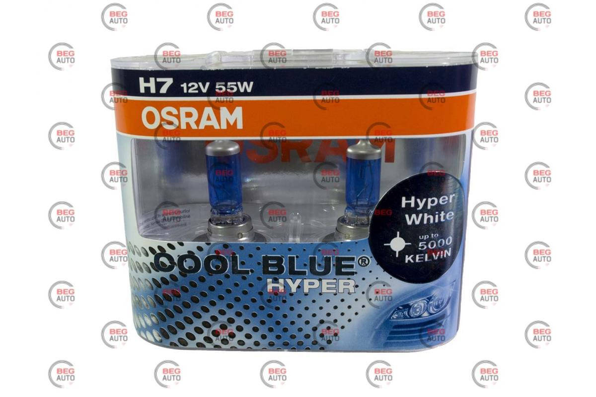 

Лампа H7 12V 55 W OSRAM Cool Blue Н 5000К+50% (2шт)****
