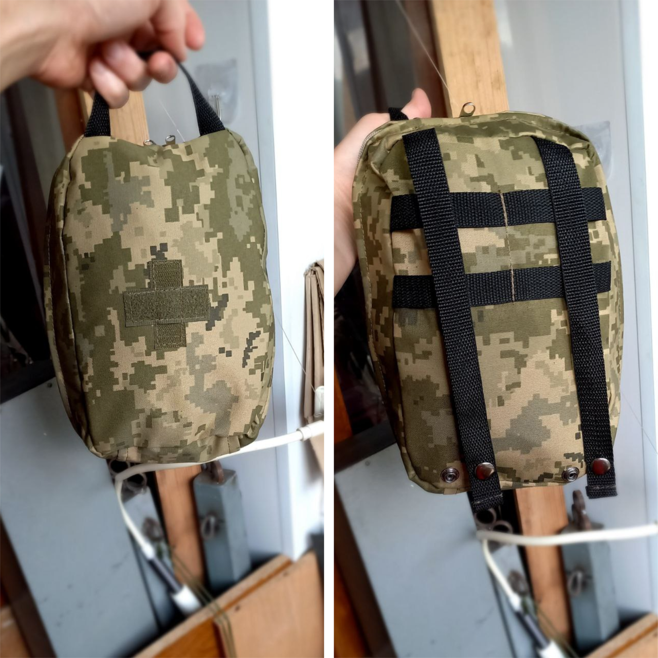 

Подсумок медицинский тактический поясной / тактическая сумка аптечка ЗСУ на пояс хаки с системой Molle пиксель ЗСУ