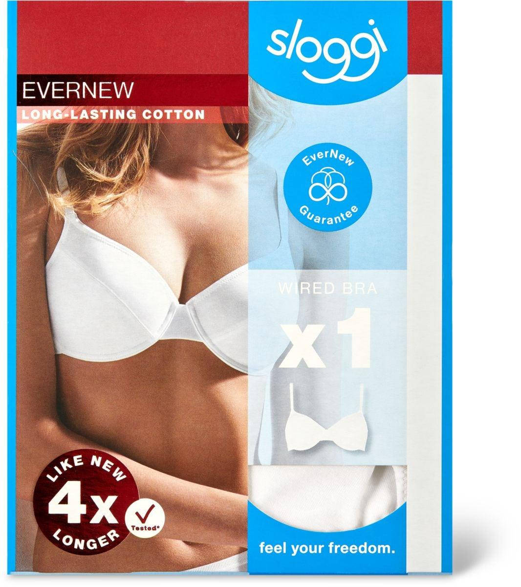 

Натуральный хлопковый бюстгальтер без поролона с косточками Sloggi Evernew W 75B, Бежевый