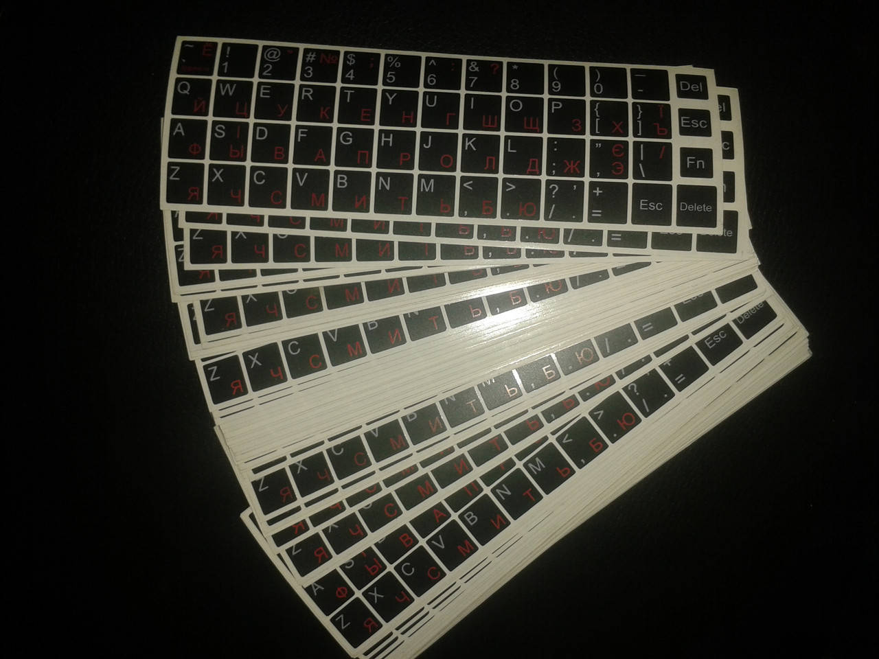 

Наклейка на клавиатуру непрозрачная, чёрная, Черный