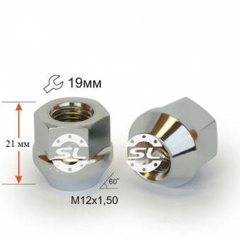 

Гайка колесная М12x1,5x21мм Конус Ключ 19