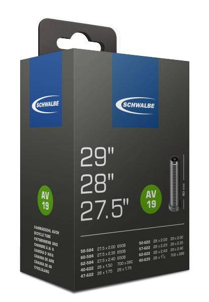

Камера велосипедна Schwalbe AV19 28/29 (700x40/62C-622/635) ніпель AV 40мм
