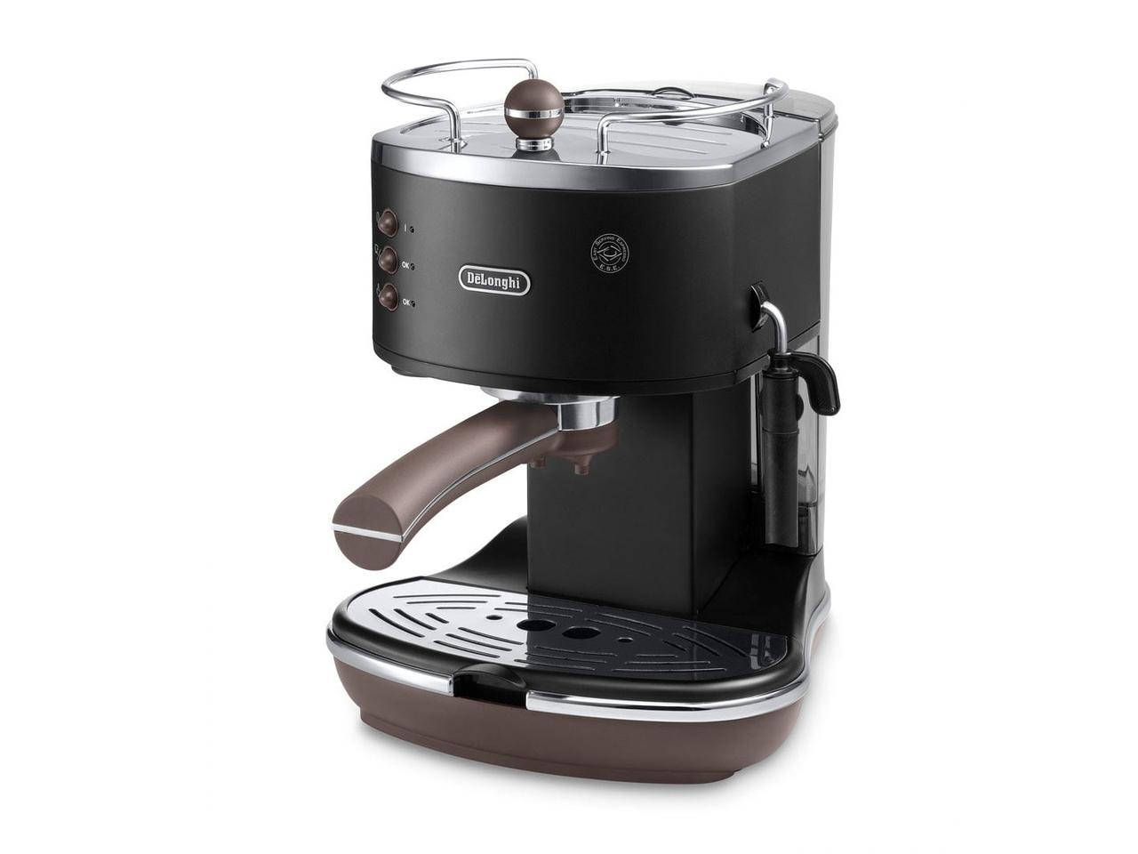 

Рожковая кофеварка эспрессо Delonghi Icona Vintage ECOV 311.BK