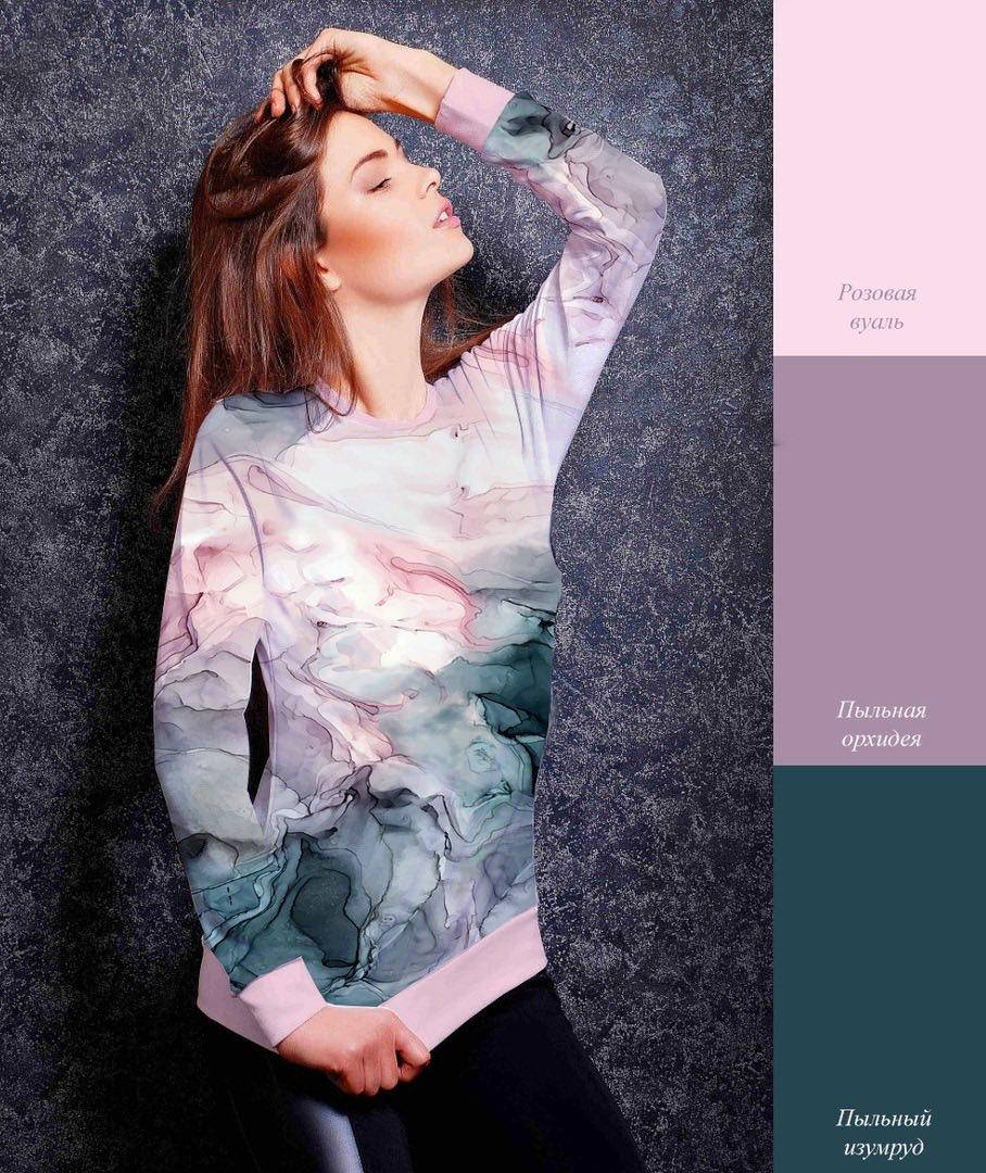 

Футер двунитка "Мраморные разводы"