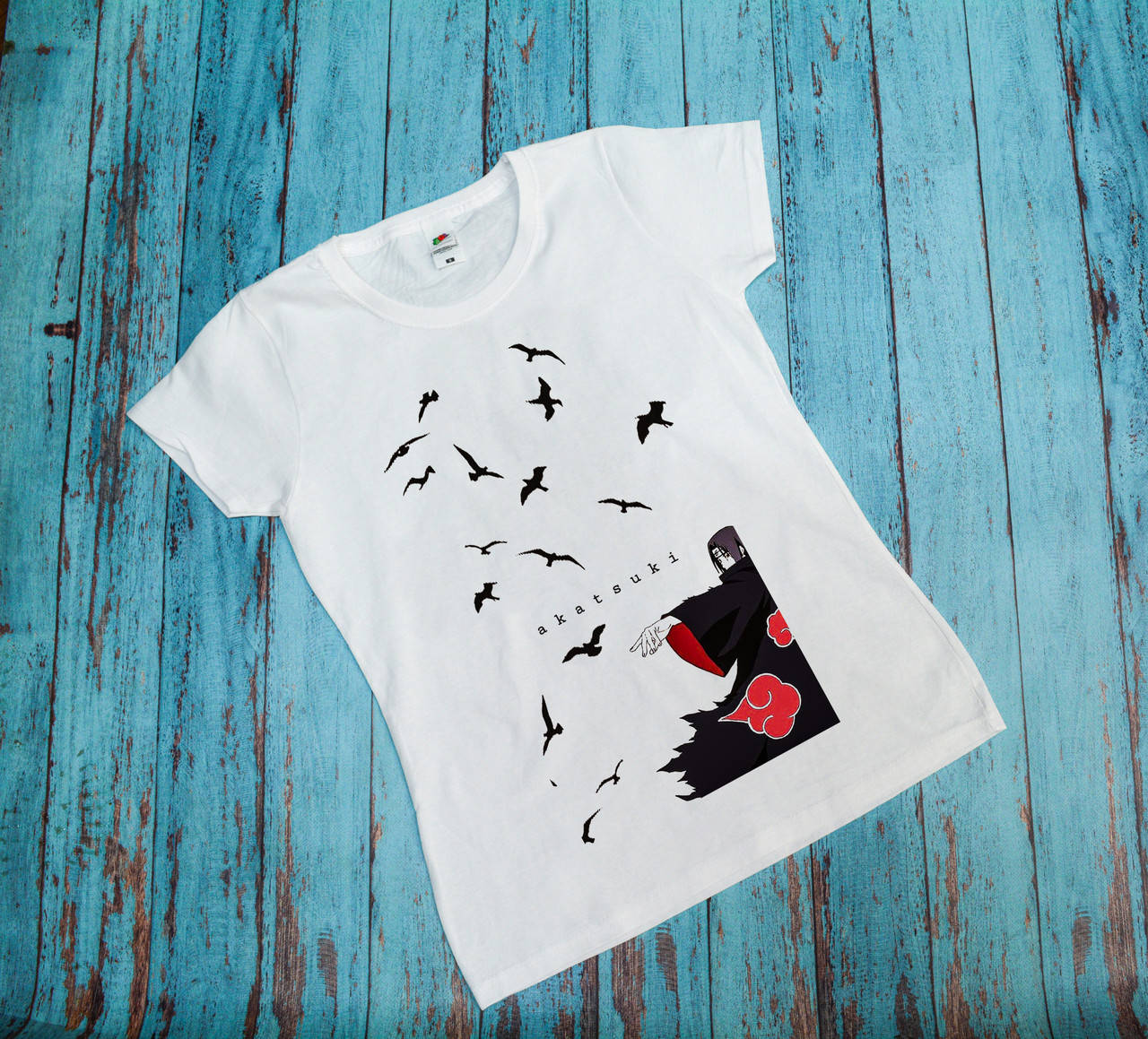 

Футболка Naruto белая женская с красивым принтом Наруто L, Белый