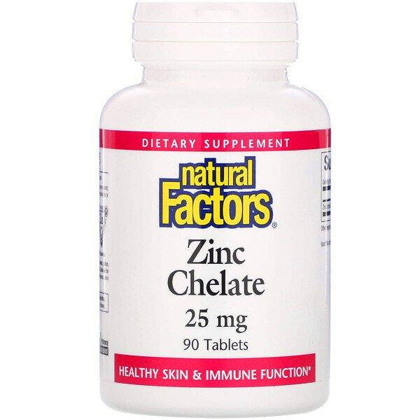 

Цинк хелатный , 25 мг, 90 таблеток Natural Factors