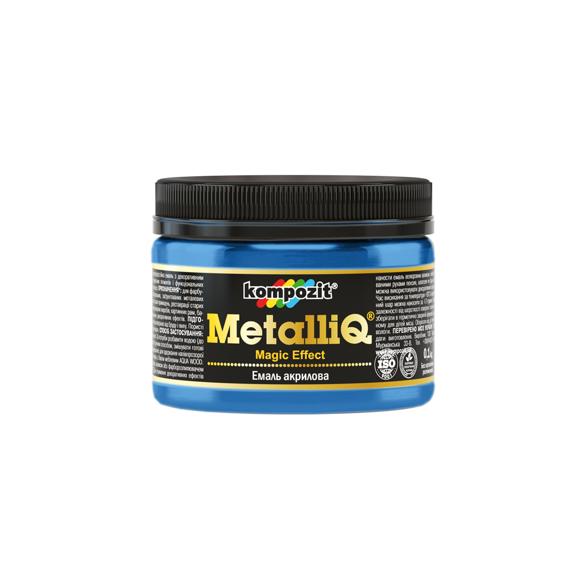 

Декоративная акриловая эмаль Kompozit Metalliq Голубое сияние, 0.1кг