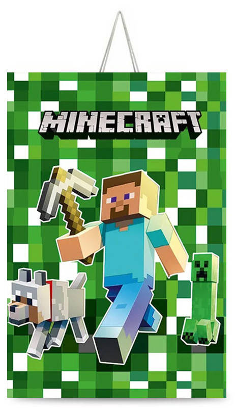 

Пакет подарочный средний Детский 27х16х7см 3018 майнкрафт