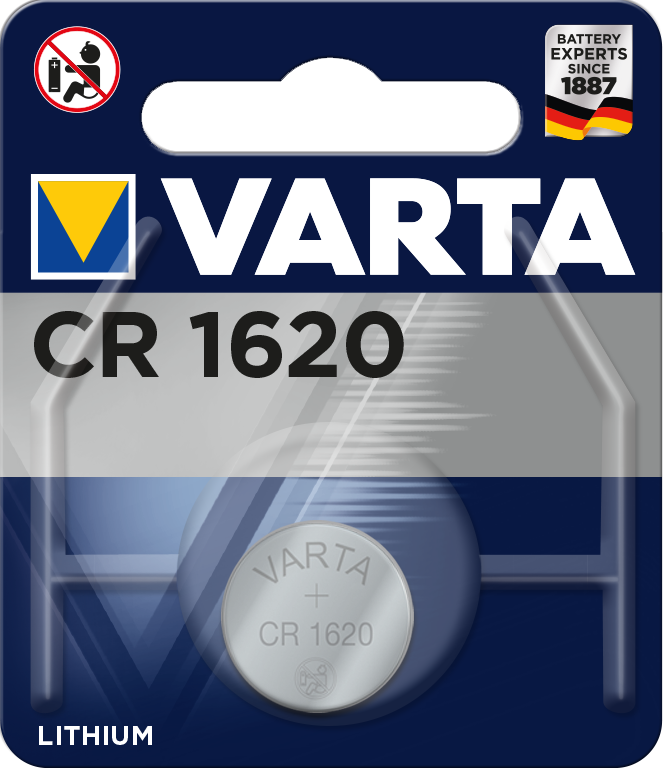 

Дисковая батарейка VARTA Lithium Cell 3V CR1620 (70mAh)