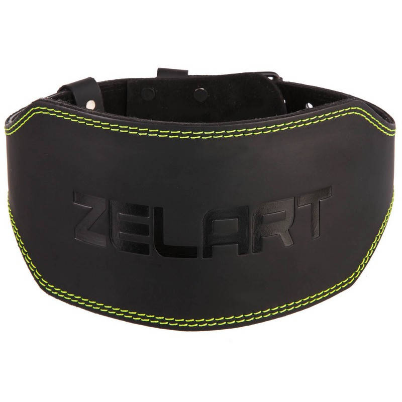 

Кожаный пояс атлетический Zelart VL-3349 (длина 110-125 см) черный XXL/93-113 см