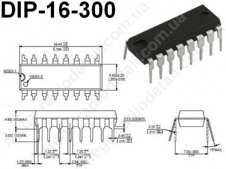 

Микросхема 4049BP (561ЛН2) DIP-16