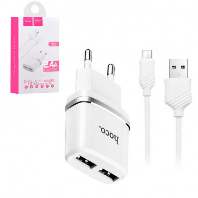 

Зарядка USB кабель HOCO C12 2в1 для Huawei P Smart Z USB Type-C