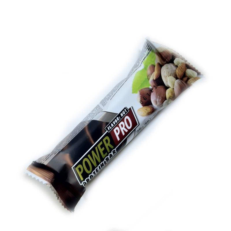 

Батончик Power Pro 36% Протеиновый батончик Protein Bar c орехами, 60 грамм Орех