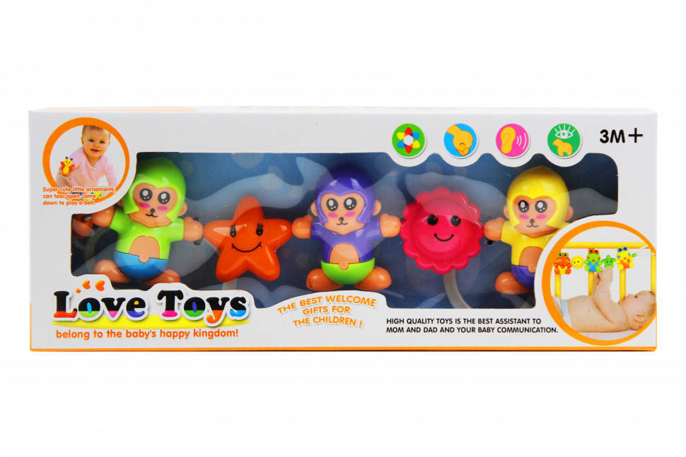 

Погремушка 432ACDH растяжка на коляску (Обезьянки)