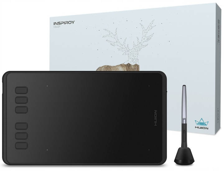 

АКЦИЯ.Графический планшет Huion H640P с поддержкой ANDROID, Черный