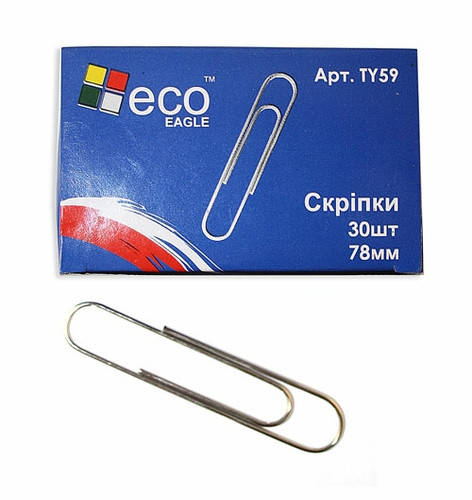 

Скрепки Klerk никелированные 78 мм, (50 шт.)