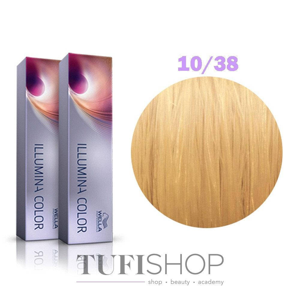 

Уценка! Краска для волос Wella Illumina Color № 10/38 (яркий блонд золотисто-жемчужный)