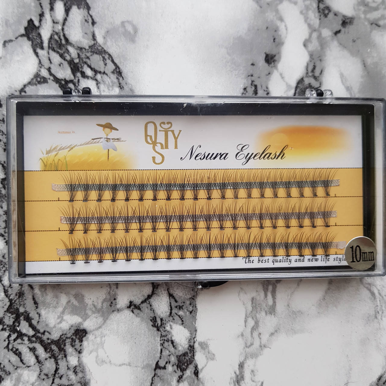 

Ресницы пучки Nesura QSTY 10D C-Curl 10, Черный