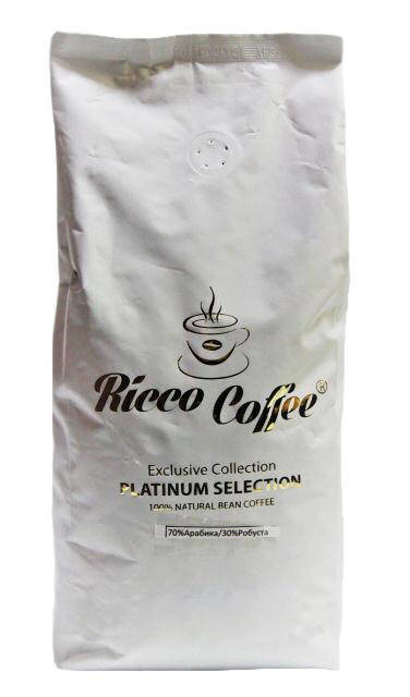 

Ricco Coffee Platinum Selection 1 кг зерно Рико кофе белый