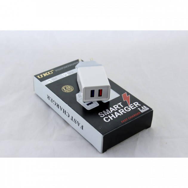 

Зарядка для телефона Fast Charge AR 001 c 2 USB портами, Белый