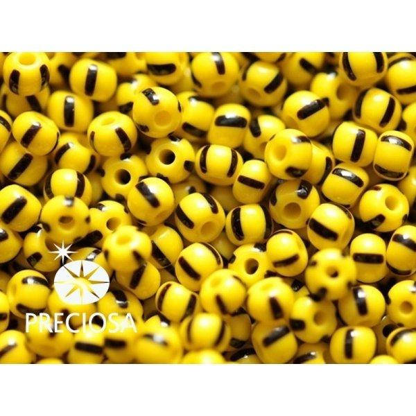 

31119/83500/10 Желтый с черной полосой, чешский бисер Preciosa. 1грамм