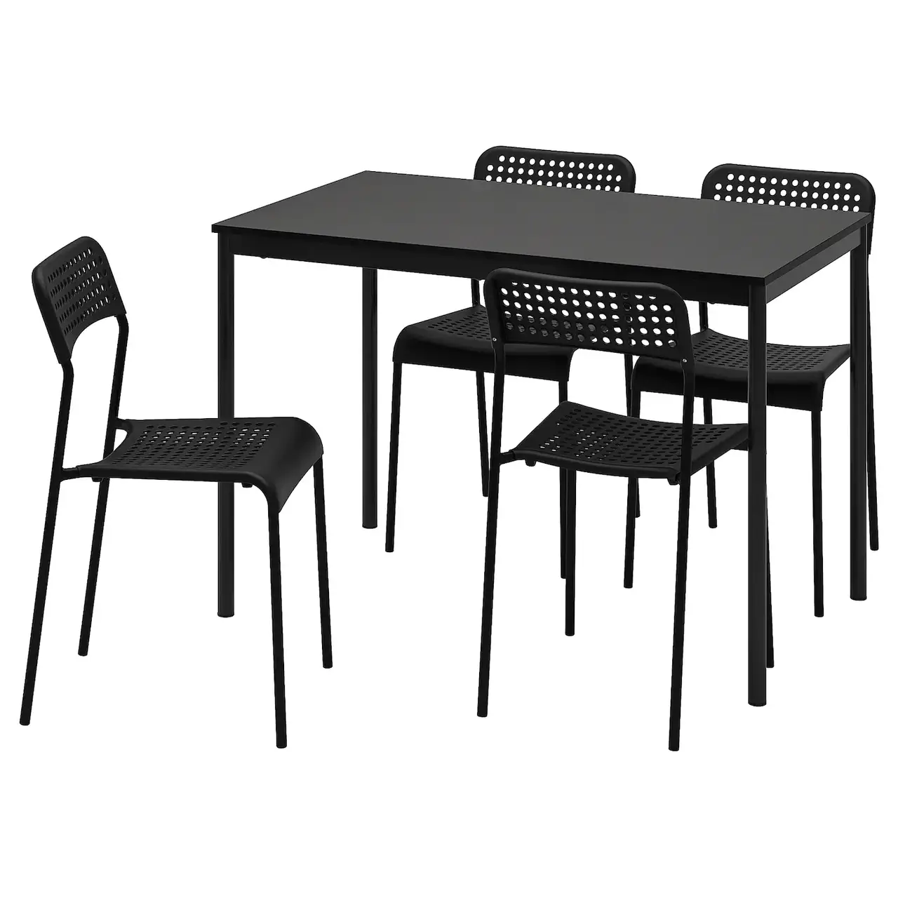 

IKEA SANDSBERG / ADDE Стол и 4 стула, черный / черный (594.291.94)