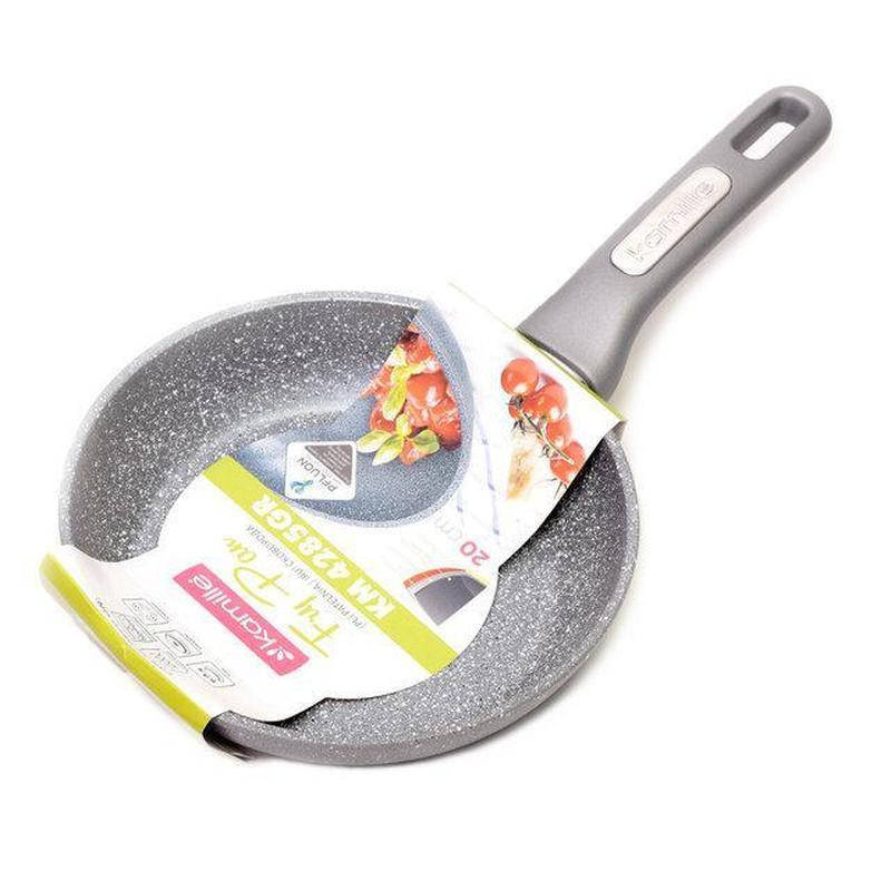 

Антипригарная сковорода 20 см с гранитным покрытием Kamille без крышки KM-4285GR