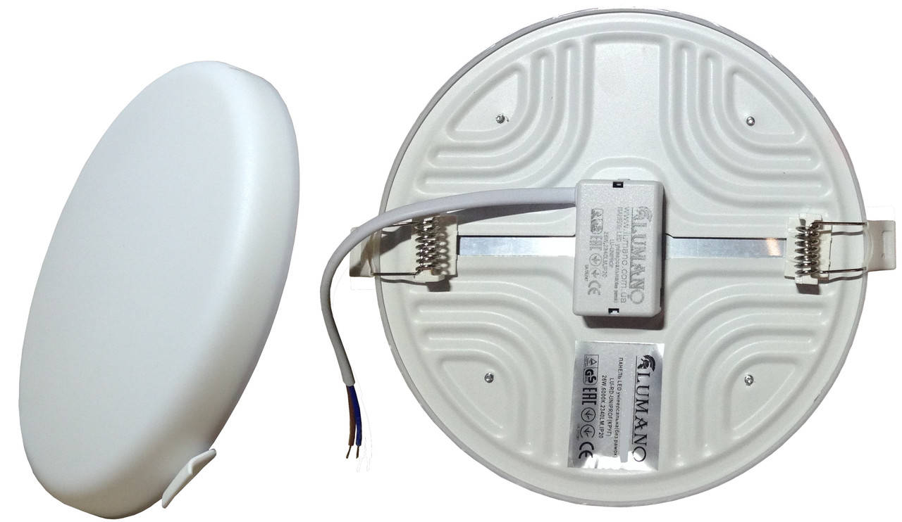 

Панель LED без рамок (движимые клипсы) 20W 4000K круг D 120 мм LUMANO, Белый