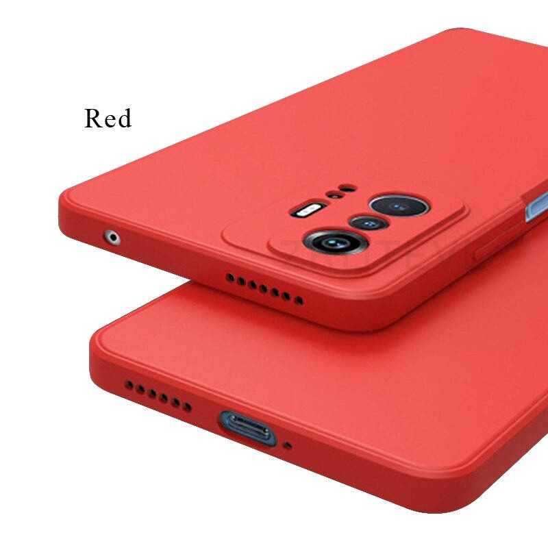 

Силиконовый чехол для Xiaomi 11T / Pro Красный микрофибра soft touch