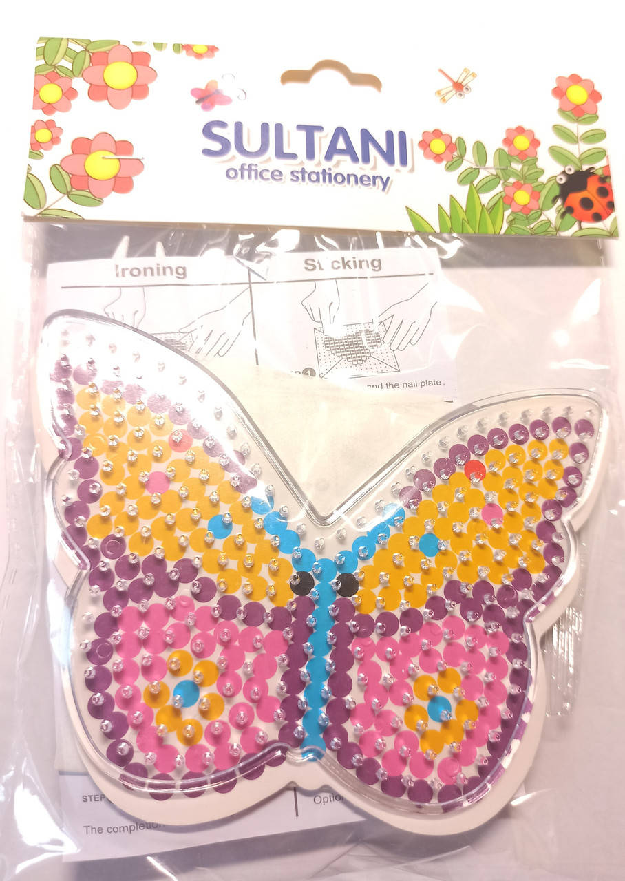 

Набор для творчества Термомозаика " Бабочка " цветные бусины ,5 мм, пинцет, термобумага, творчество