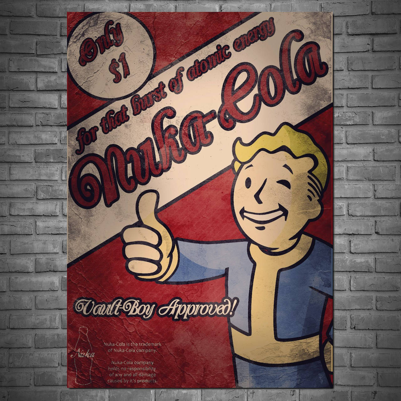 

Плакат "Фаллаут, Fallout, Vault Boy Approved!" (артикул 2167) 106, Матовая, 75