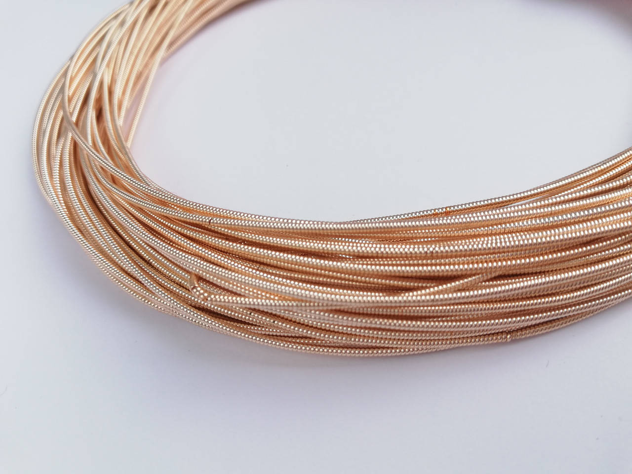 

Канитель жорстка 1,25 мм Rose Gold Індія 1 м